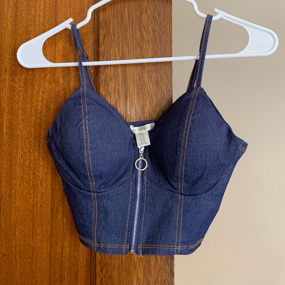 Denim crop top